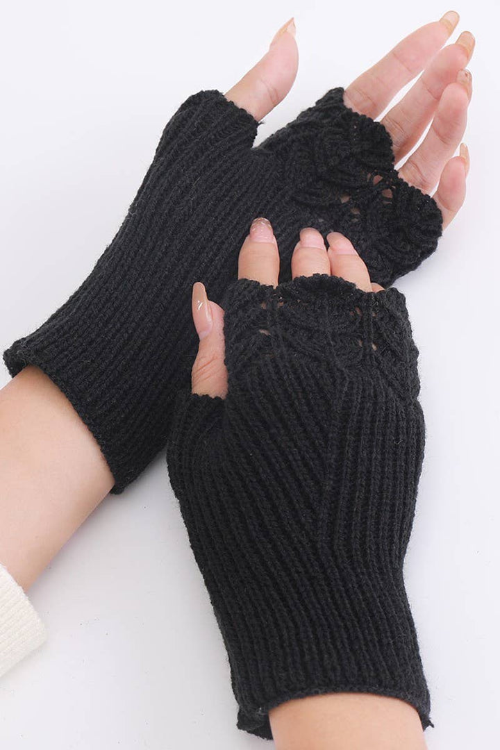 WINTER SOLID STYLISH KNIT HAND WARMERS_CWAG019
