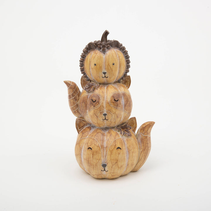 10.8"H Resin Harvest Stacking Pumpkin Animals