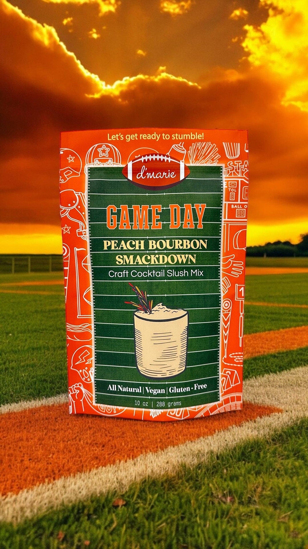 Game Day: Peach Bourbon Smackdown Cocktail - Ready-To-Freeze Cocktail