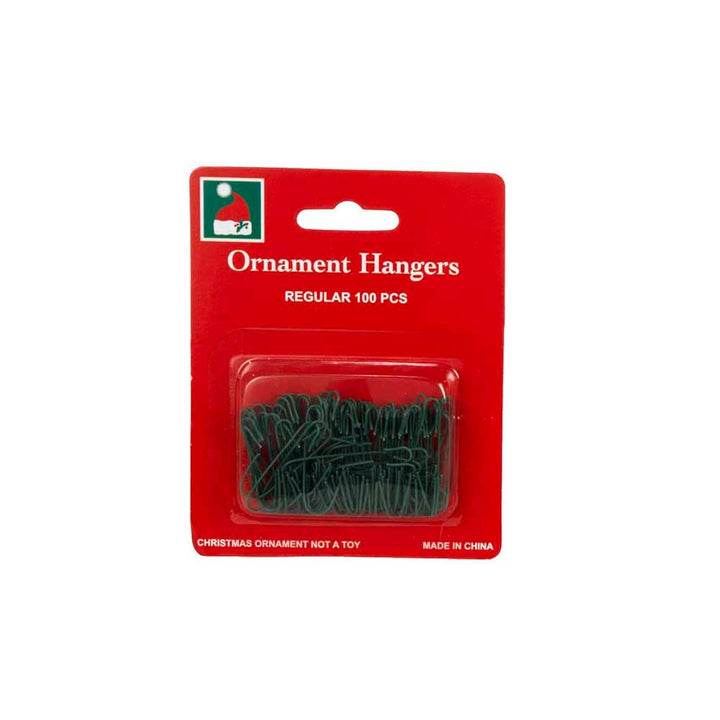 1 3/8"GREEN ORNAMENTHOOKS 100PC