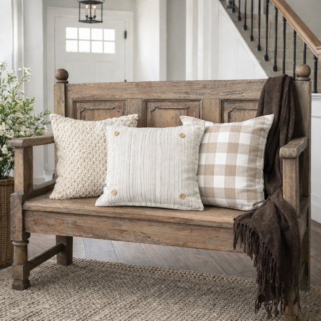 SQUARE PILLOW ONLY:  (with insert) SQUARE TICKING PILLOW
