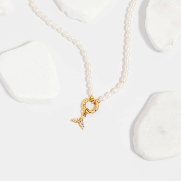 18K Gold PVD Stainless Steel Mermaid Tail Charm