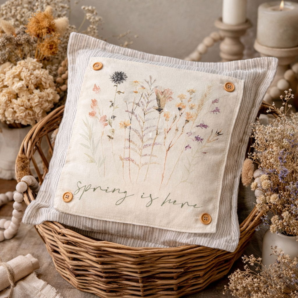 SQUARE PILLOW ONLY:  (with insert) SQUARE TICKING PILLOW
