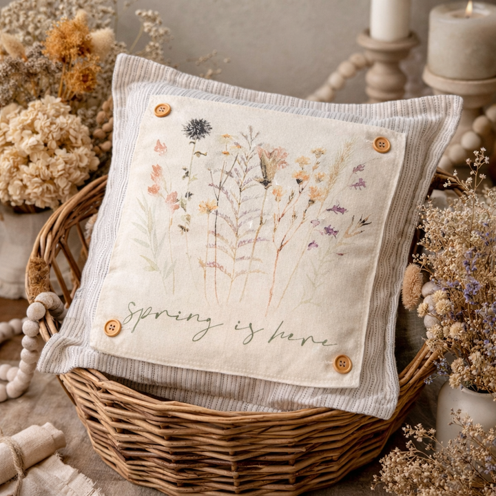 SQUARE PILLOW ONLY:  (with insert) SQUARE TICKING PILLOW