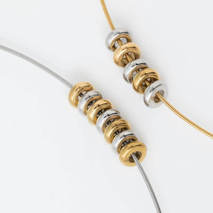 18K Gold PVD Stainless Steel Rounded Spacer Bead