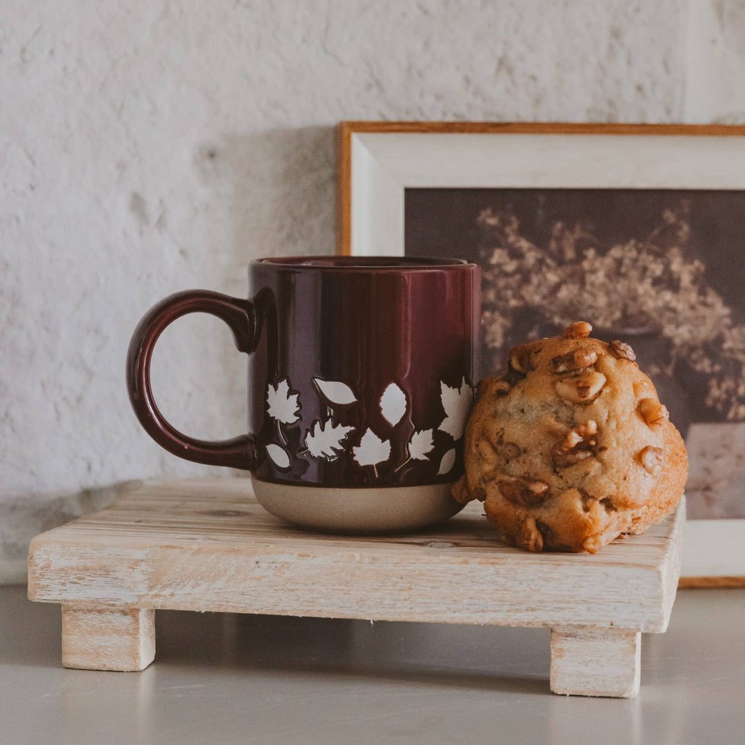 *NEW* Brown Fall Leaves Stoneware Mug - Fall Decor &amp; Gifts