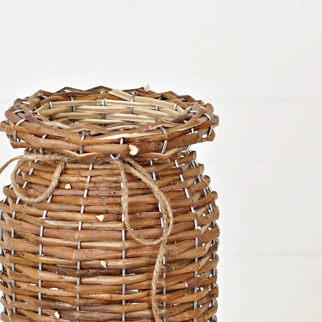 570367- Milk Bucket Willow Basket-Brown-10Hx6D-
