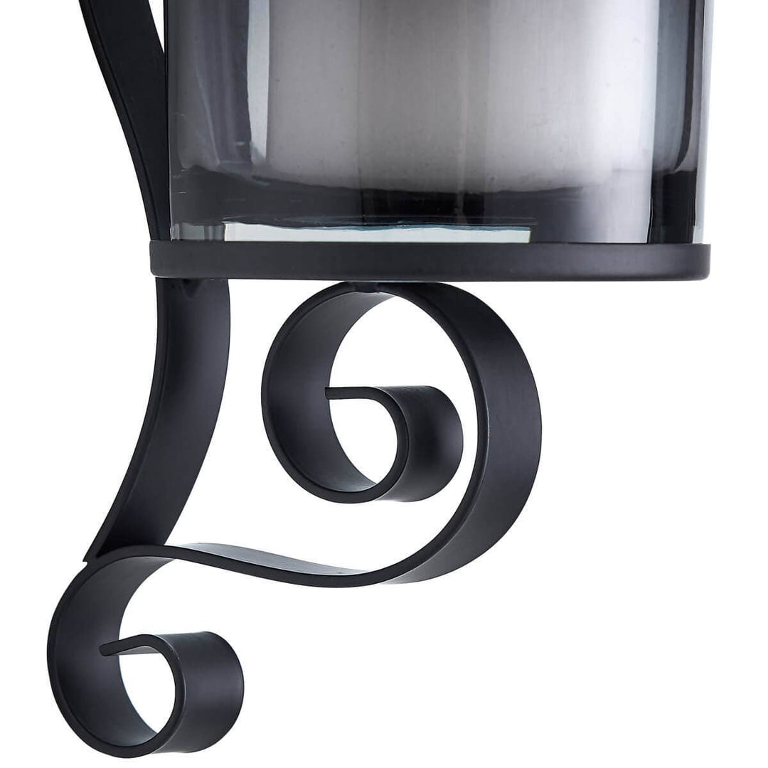 Vintage Black Wall Sconce Candle Holder Set