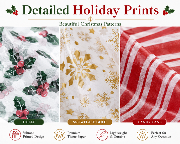 Christmas Tissue Paper – Available in 7 Styles