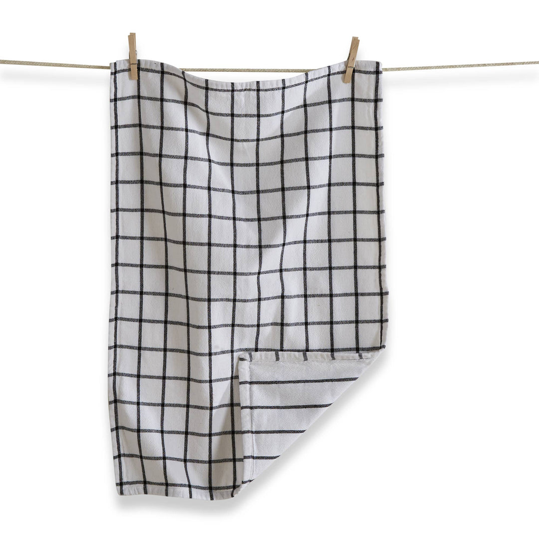 Tag Classic Double Cloth Dishtowel Blk Multi Cotton Everyday