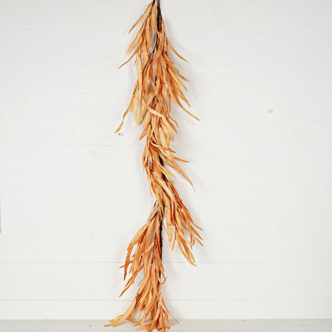 29561- 4.5ft Garland-Foam Willow Leaves-Autumn