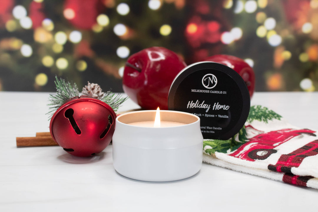 3.75 oz Traveler Tin Candle: Holiday Home