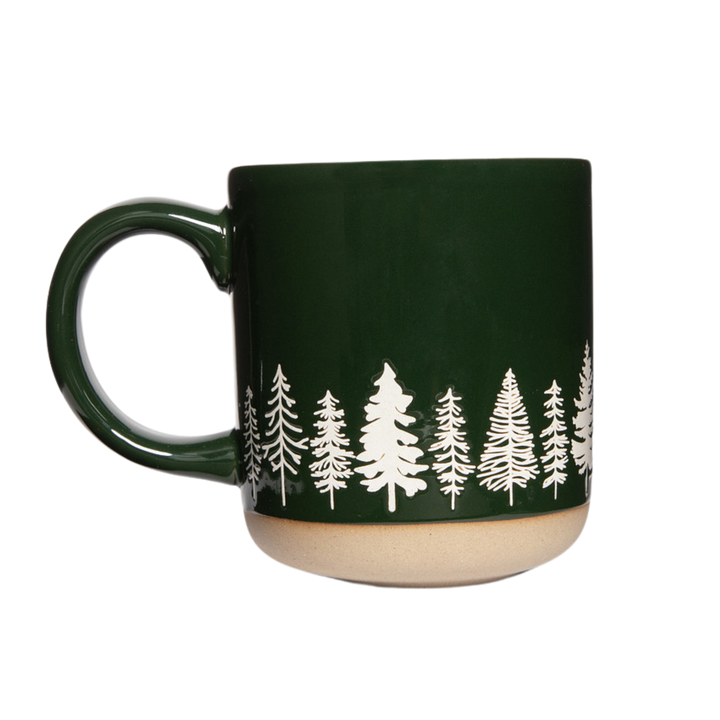 Pine Trees Stoneware Coffee Mug - Home Decor &amp; Gifts