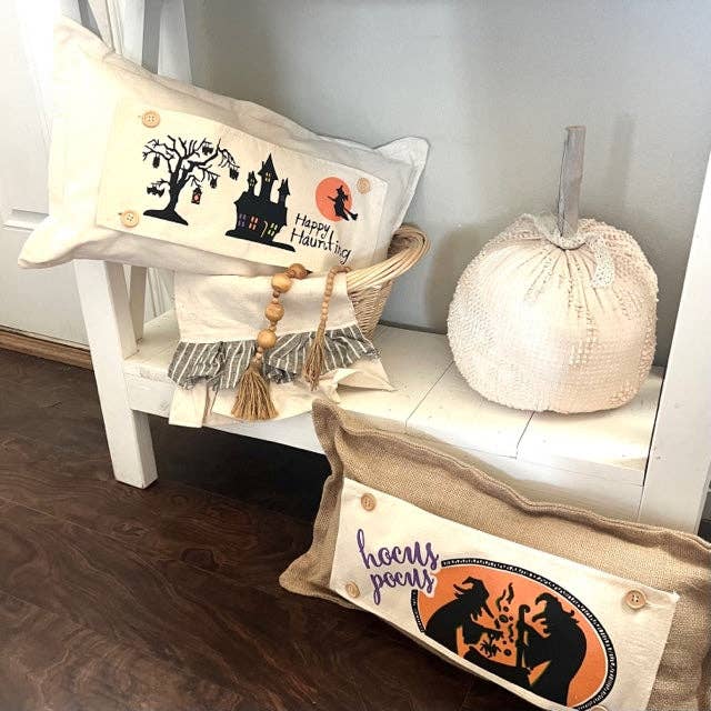 PANEL ONLY: Halloween October Fall Bats HAUNTED HOUSE