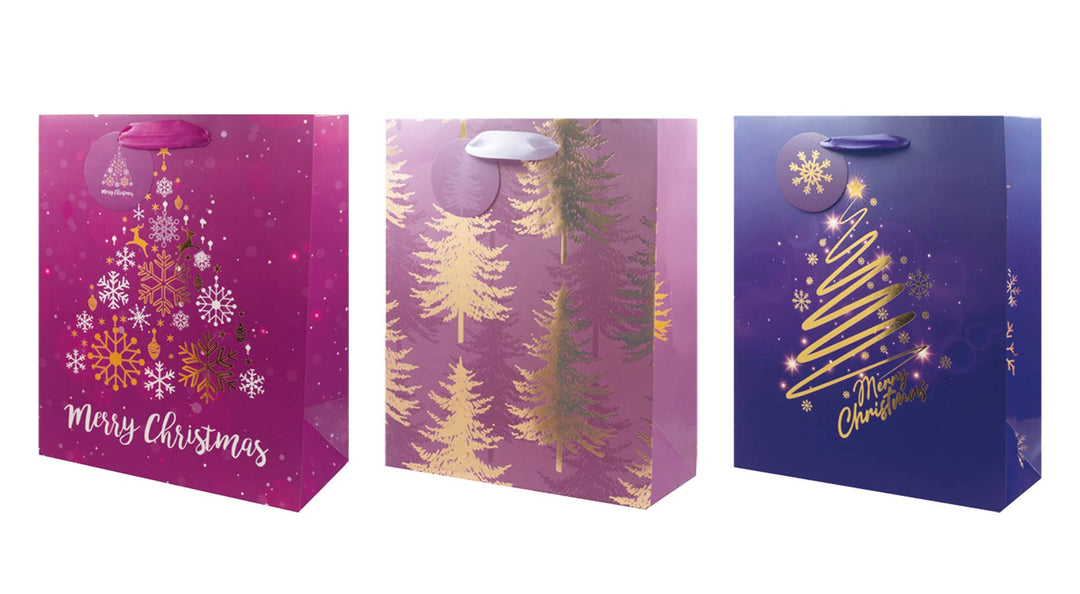 Christmas Gift Bag with Ribbon Handles (2 Sizes)