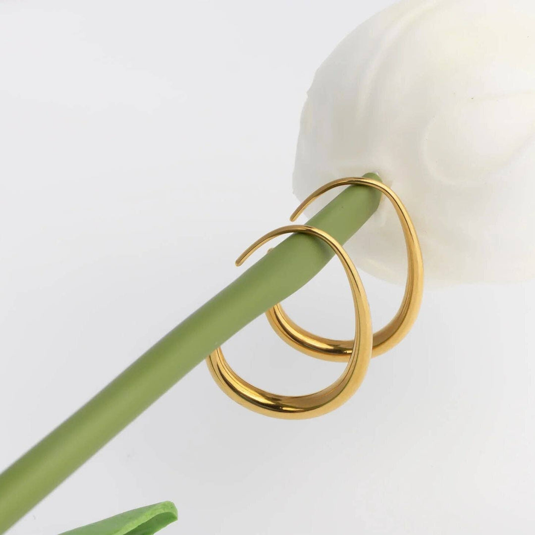 Abstract Hoop Earrings
