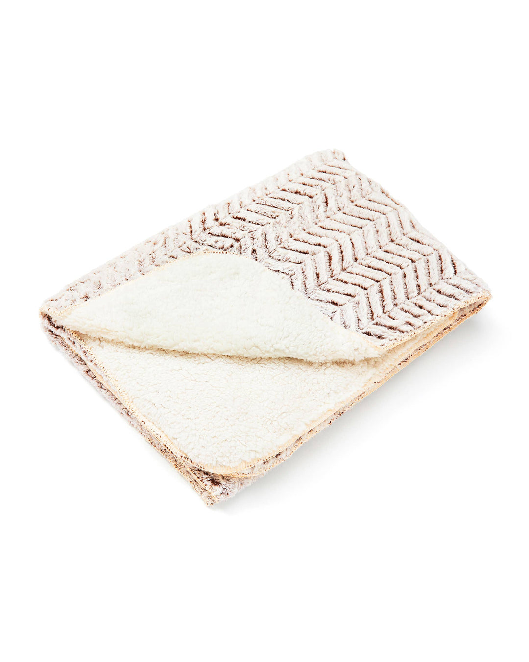 "Chevron Cutwork" Faux Fur Plush Throw Blanket - 50"x70"