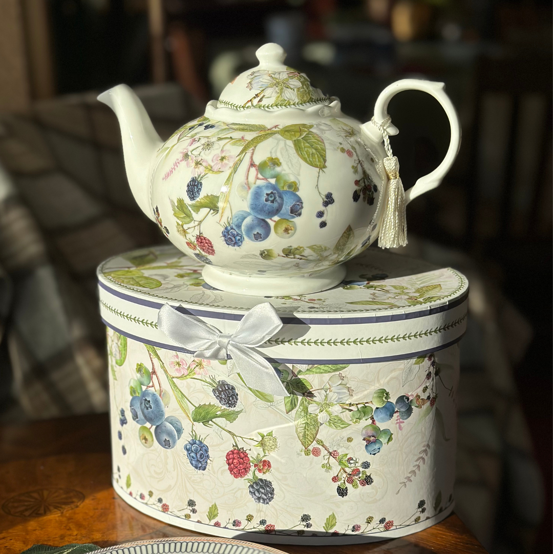Wild Berries Porcelain Teapot in Gift Box