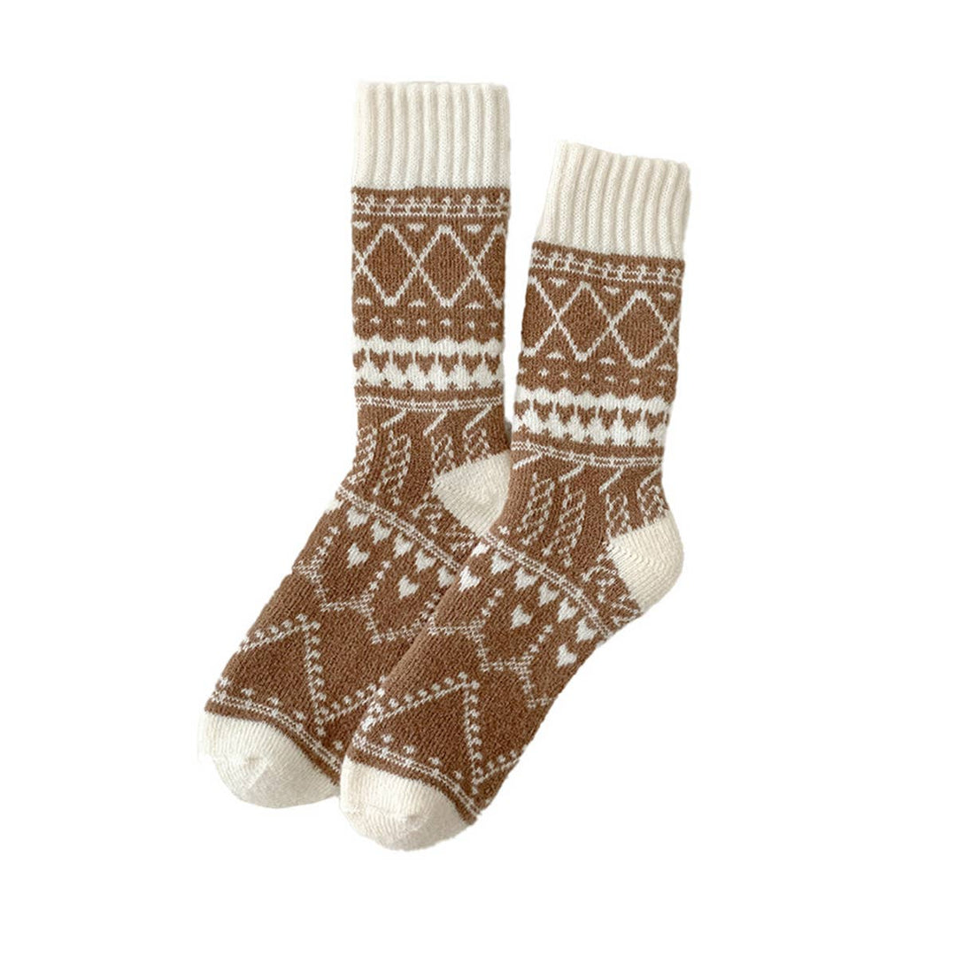 Extra Thick Wool Fair Isle Slouchy Socks_CWMS03217