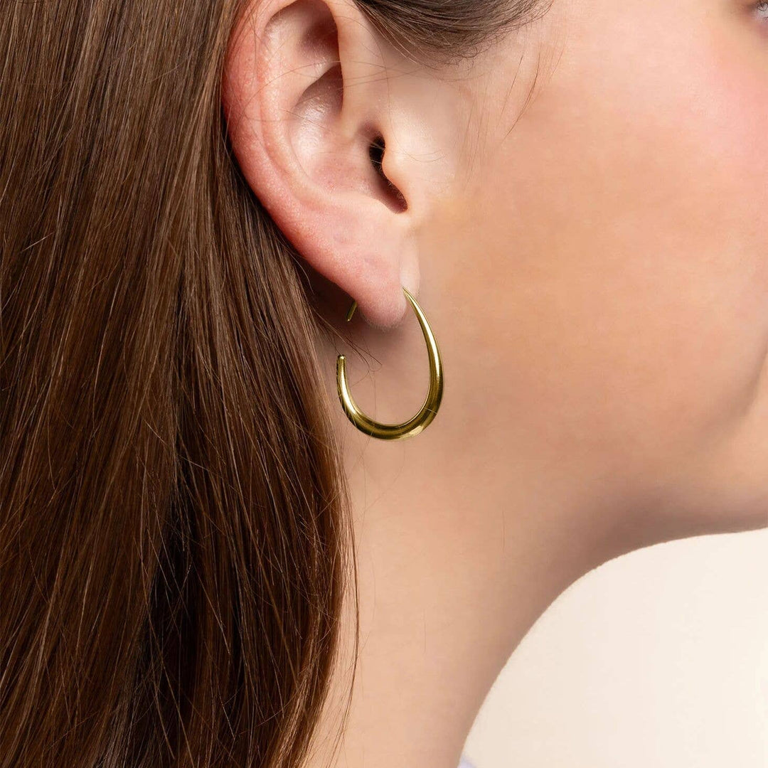 Abstract Hoop Earrings