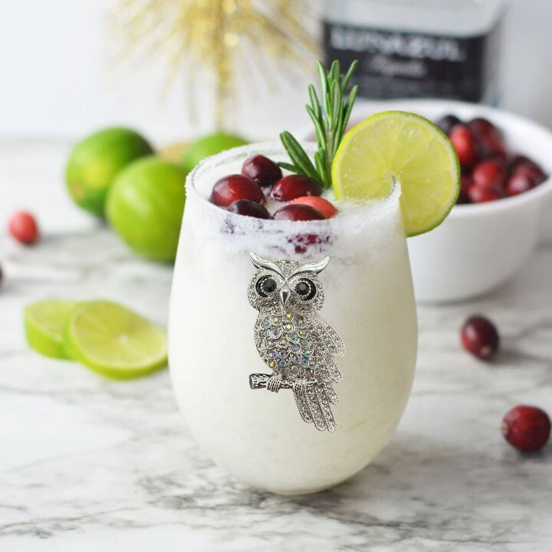 Owl Stemless Wine Glass