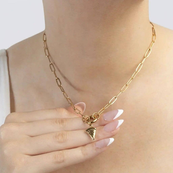 18K Gold PVD Stainless Steel Pizza Charm