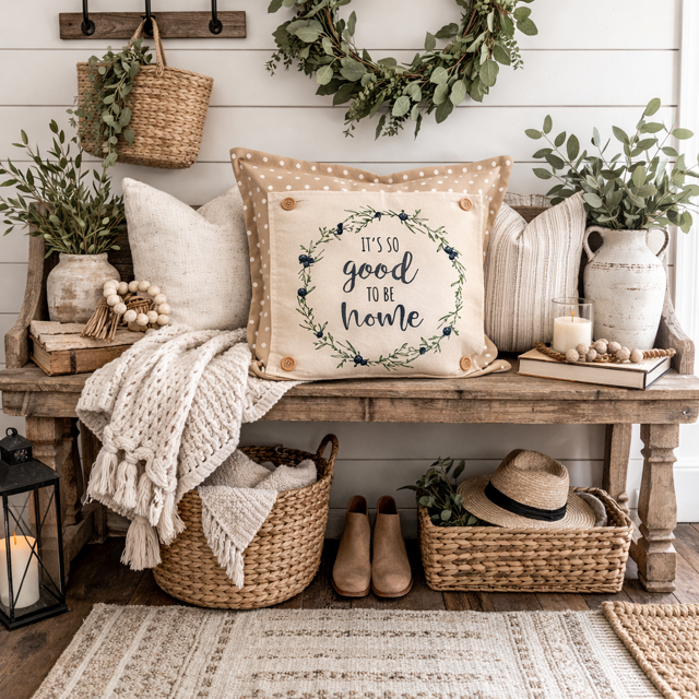 PANEL ONLY: SQUARE Entry, Garden, Between Holidays, House Warming, Host, Mother&