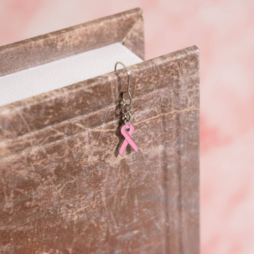 Breast Cancer Awareness Pink Ribbon Charm