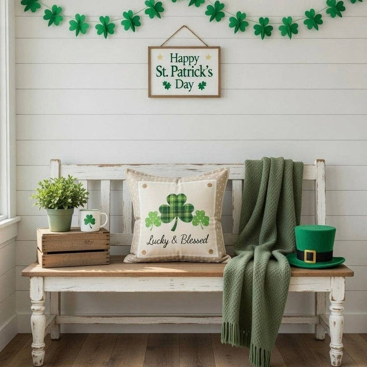 PILLOW ONLY: SQUARE Tan with white spots Pillow; TAN/WHITE POLK-A-DOT PILLOW (with insert)