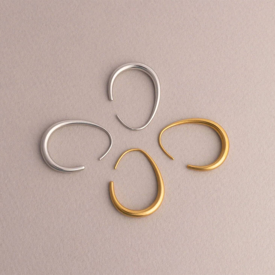 Abstract Hoop Earrings