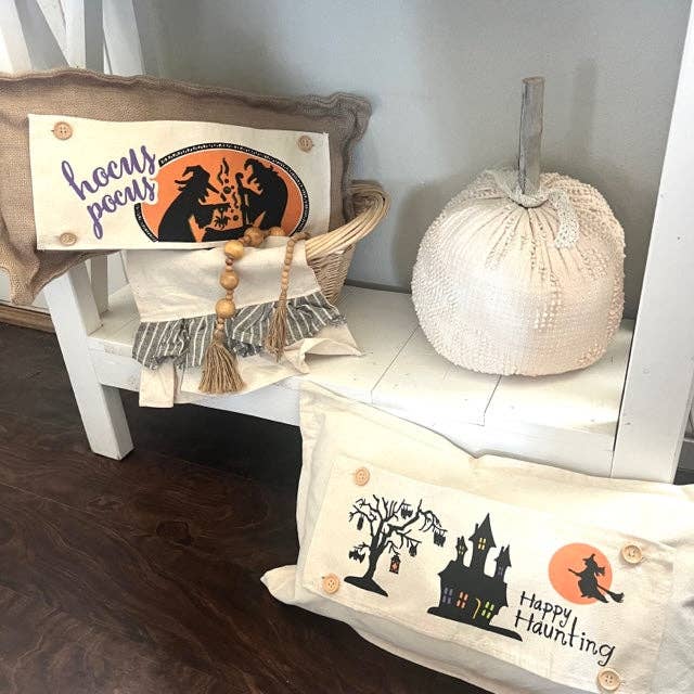 PANEL ONLY: Halloween October Fall Bats HAUNTED HOUSE