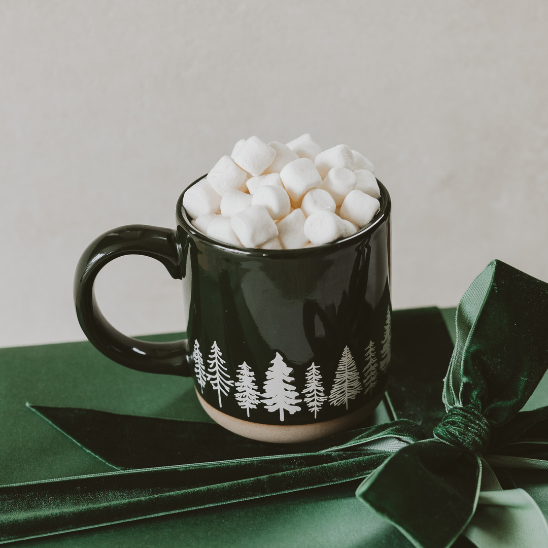 Pine Trees Stoneware Coffee Mug - Home Decor &amp; Gifts