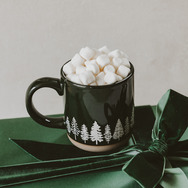 Pine Trees Stoneware Coffee Mug - Home Decor &amp; Gifts