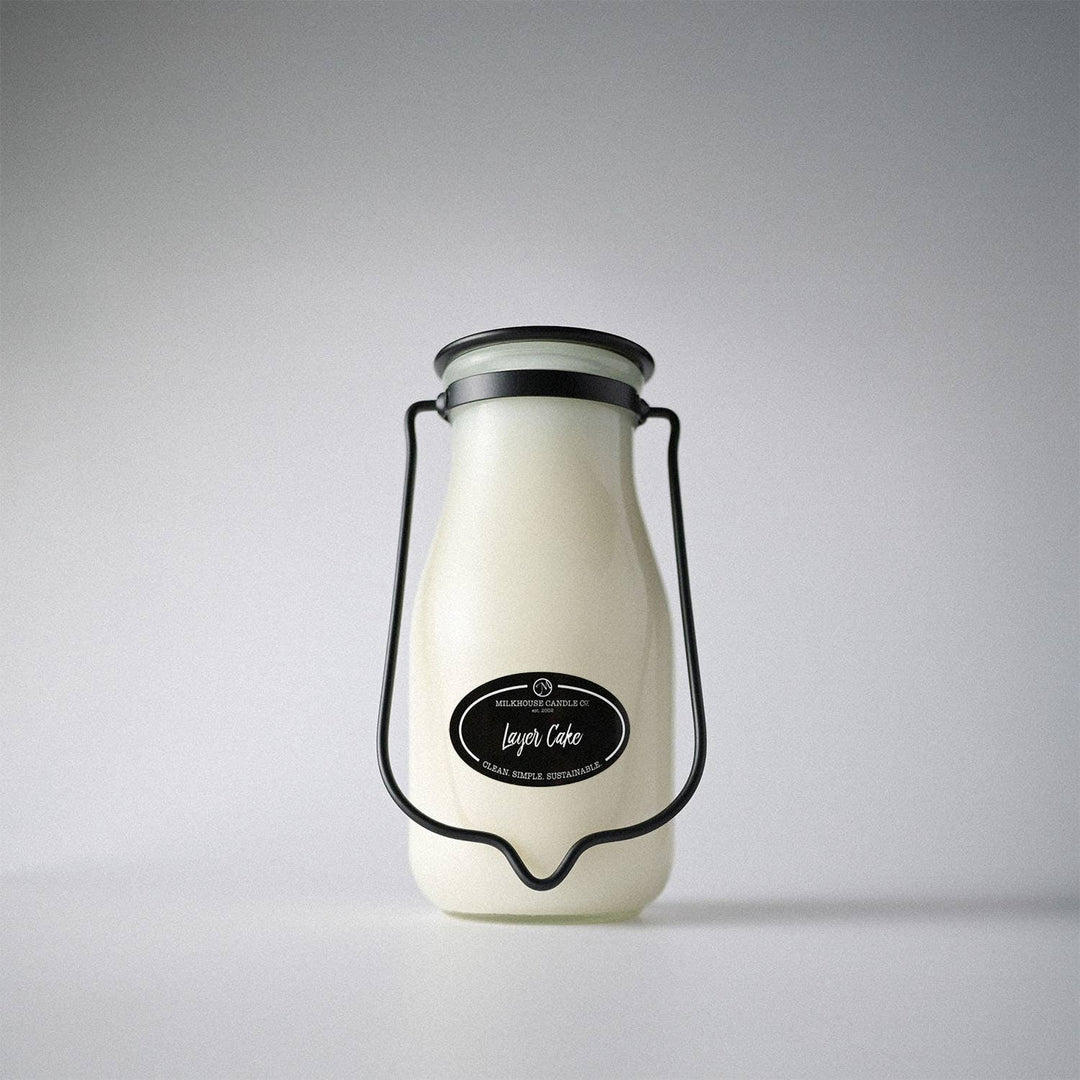 14 oz Milkbottle Candle: Layer Cake