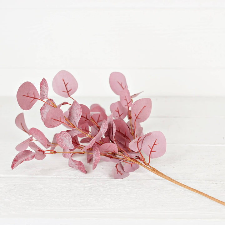 530325- 20inL Plum Silver Dollar Leaves Bush-
