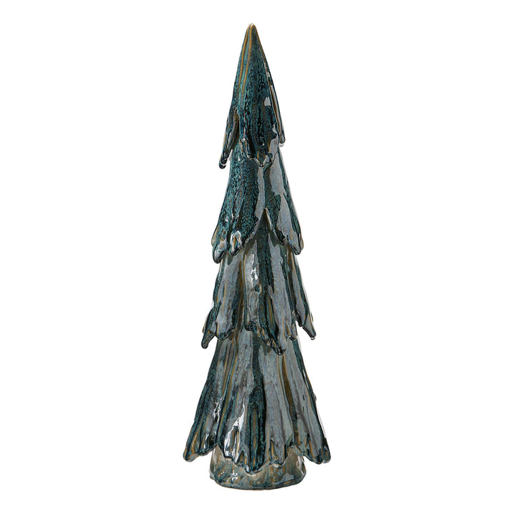 Tall Pines Ceramic Decor Large Green Stoneware Christmas