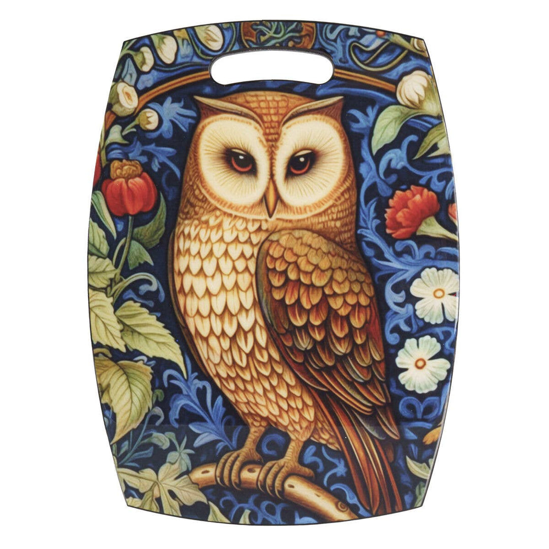 William Morris Owl Wooden Serving and Cutting Board