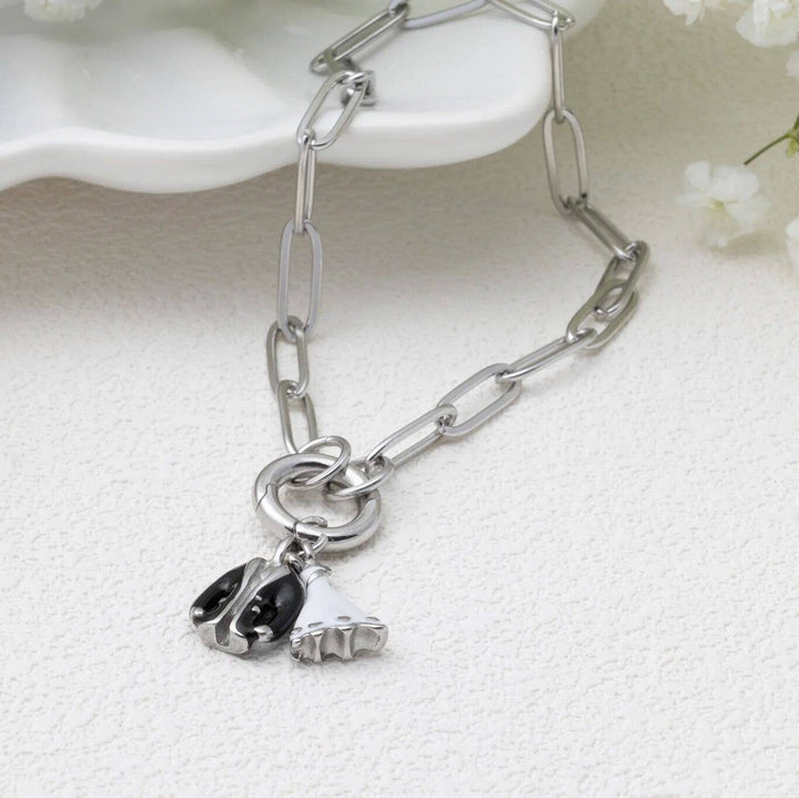 18K Gold PVD Stainless Steel Bride and Groom Charm