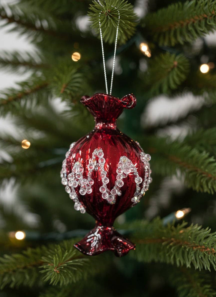 Christmas Candy Ornament 3.7x2in