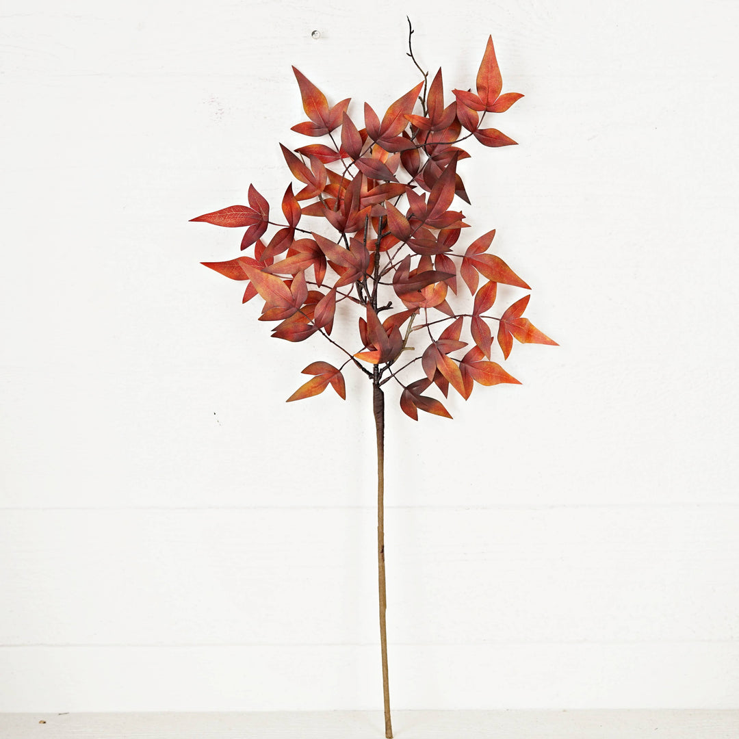 530655- 24in Spray-Dark Burgundy Japanese Maple Leaves