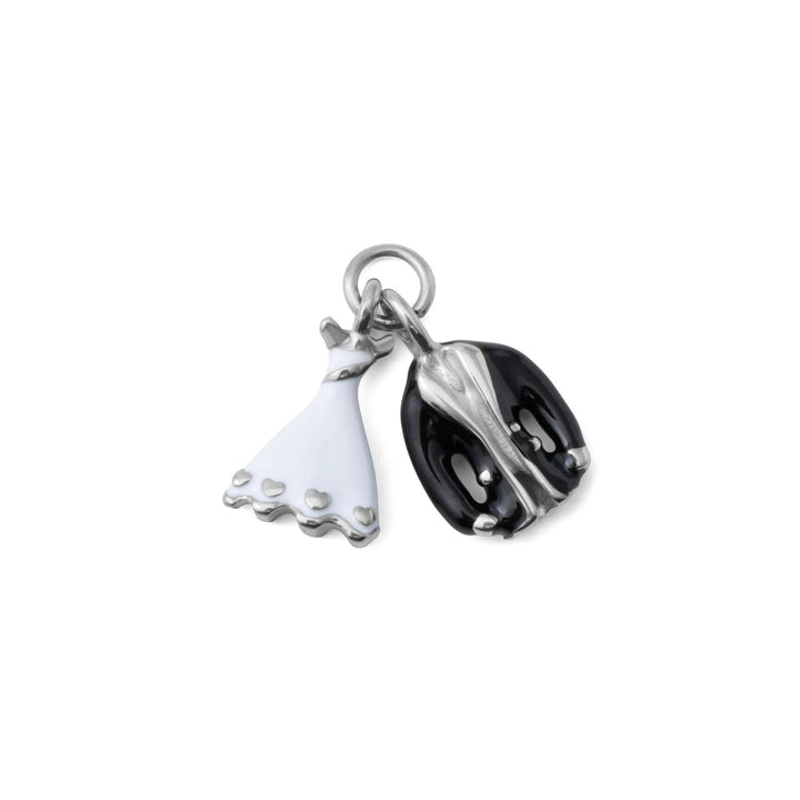 18K Gold PVD Stainless Steel Bride and Groom Charm
