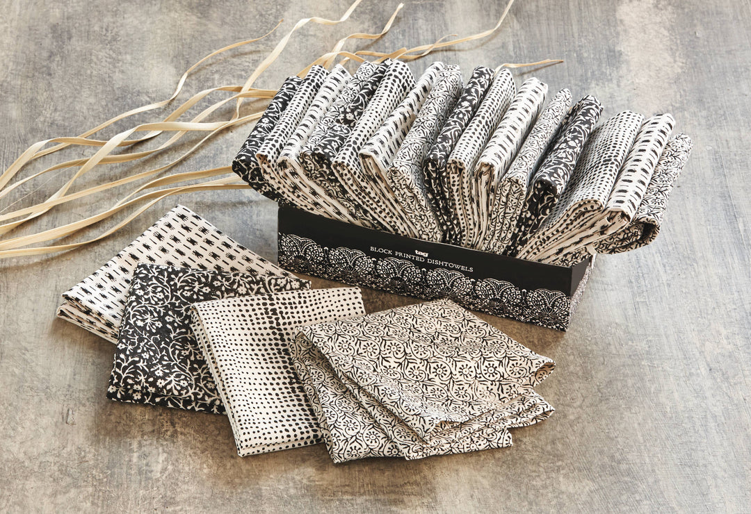 Khilana Dishtowel Assortment of 16 CDU - Black, Multi