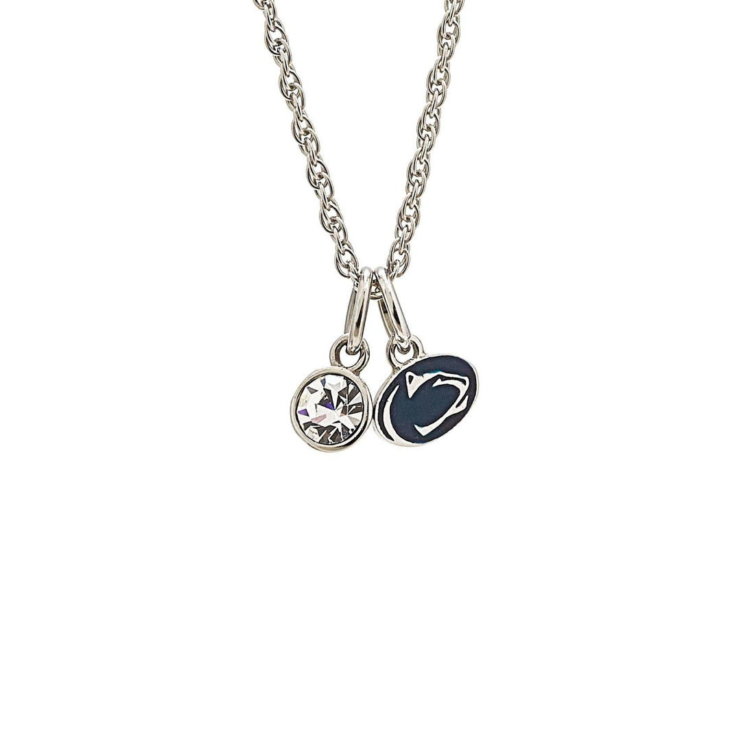 Penn State Navy Lion Crystal Necklace