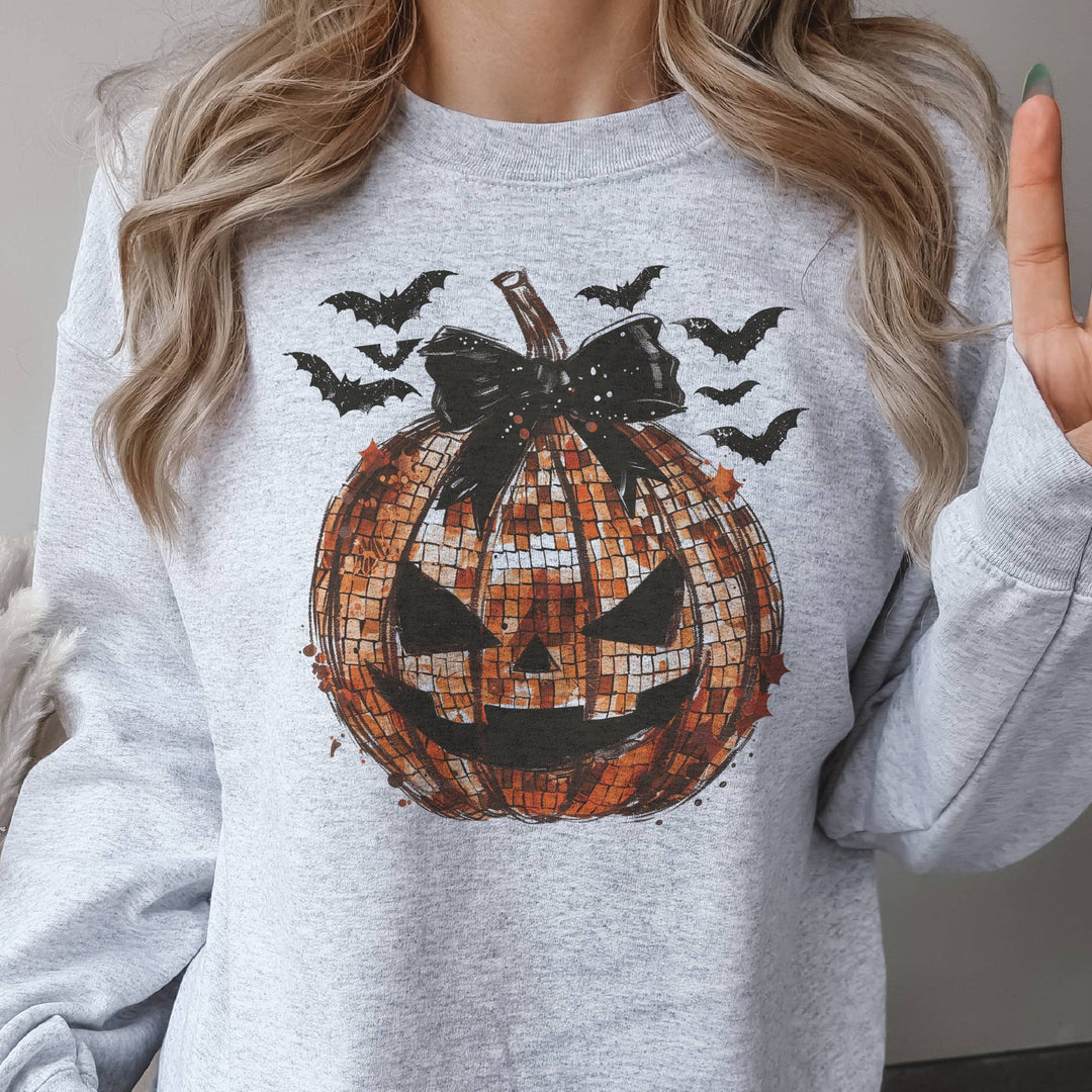 Disco Halloween Pumpkin Jack-o-lantern Graphic Sweatshirt