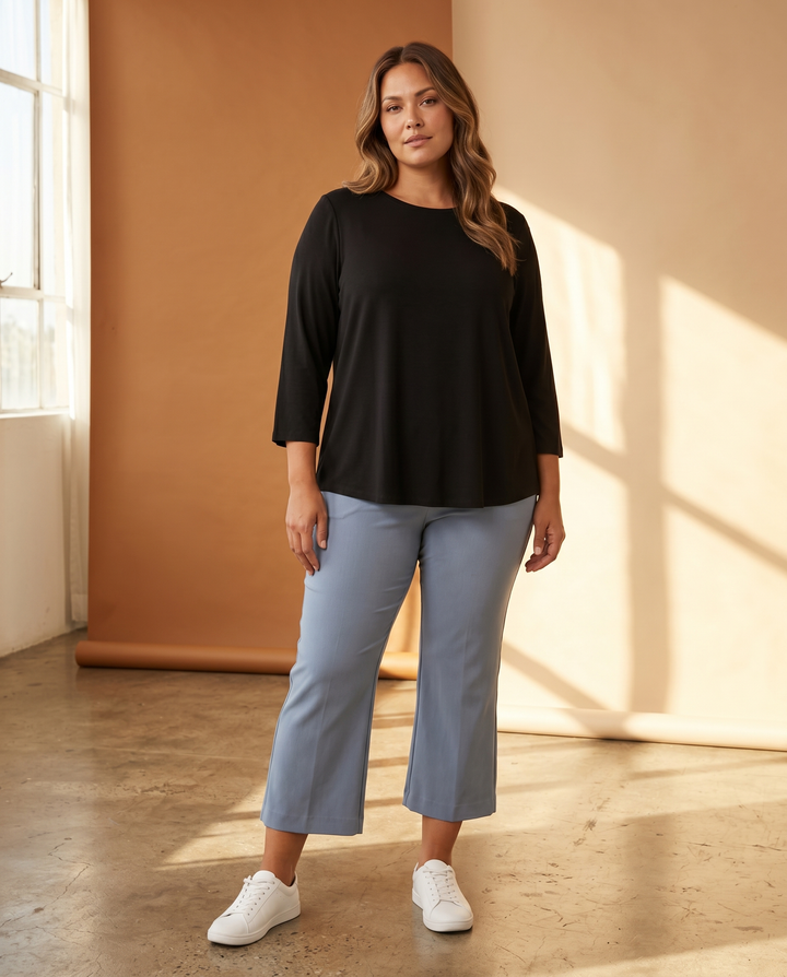 Pull On Millennium Cropped Flare Pant - Curvy