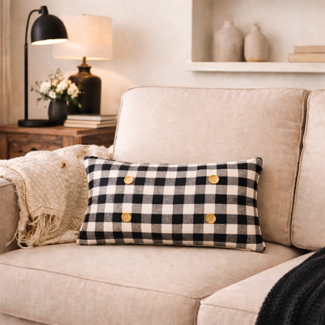BUFFALO CHECK: GINGHAM PILLOW ONLY (with insert)