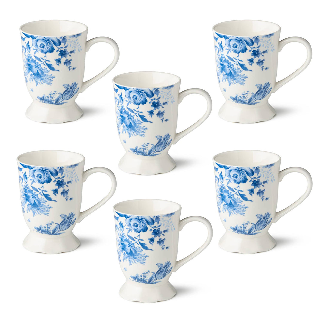 Gabrielle Blue  Mugs 6 assorted