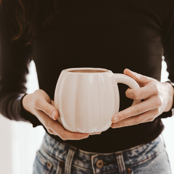 Cream Pumpkin Coffee Mug - Fall Decor &amp; Gifts