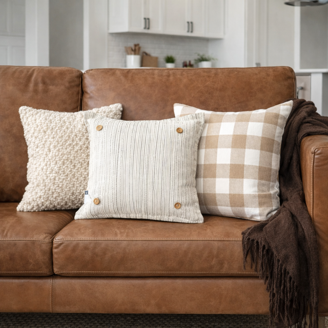 SQUARE PILLOW ONLY:  (with insert) SQUARE TICKING PILLOW
