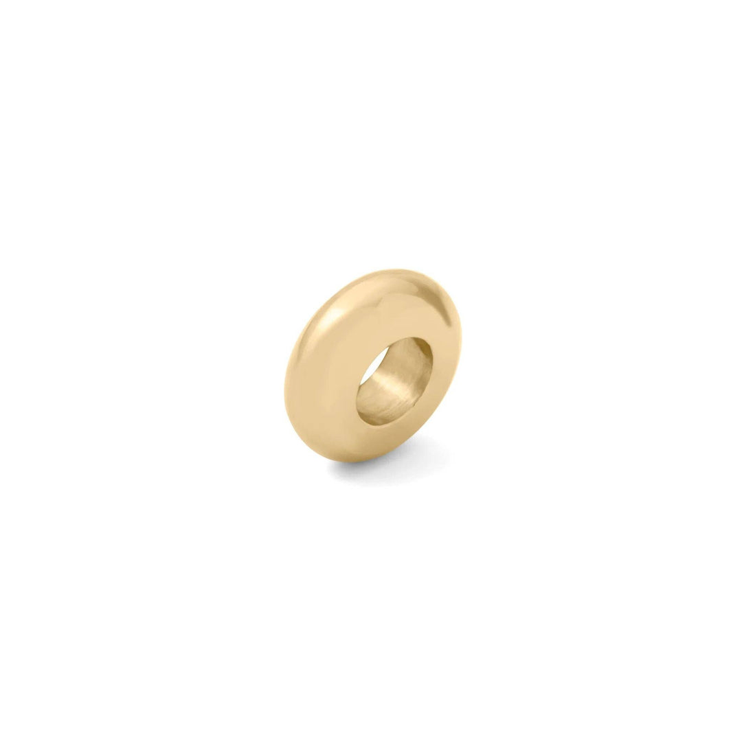 18K Gold PVD Stainless Steel Rounded Spacer Bead